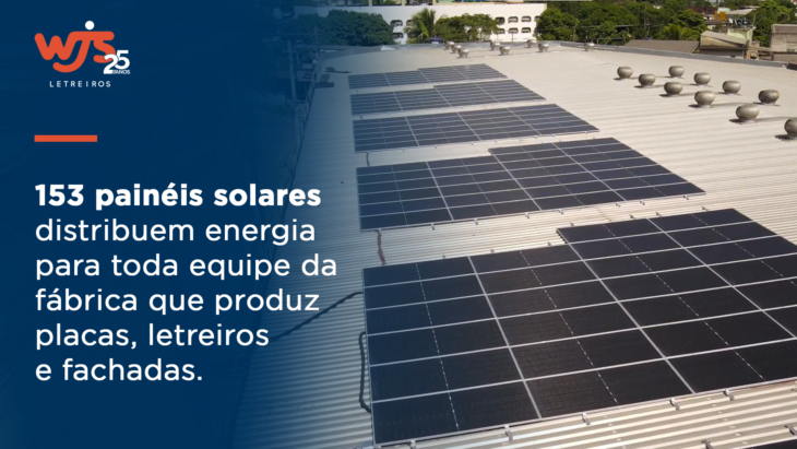 Paineis solares inovacao sustentavel na WJS Letreiros